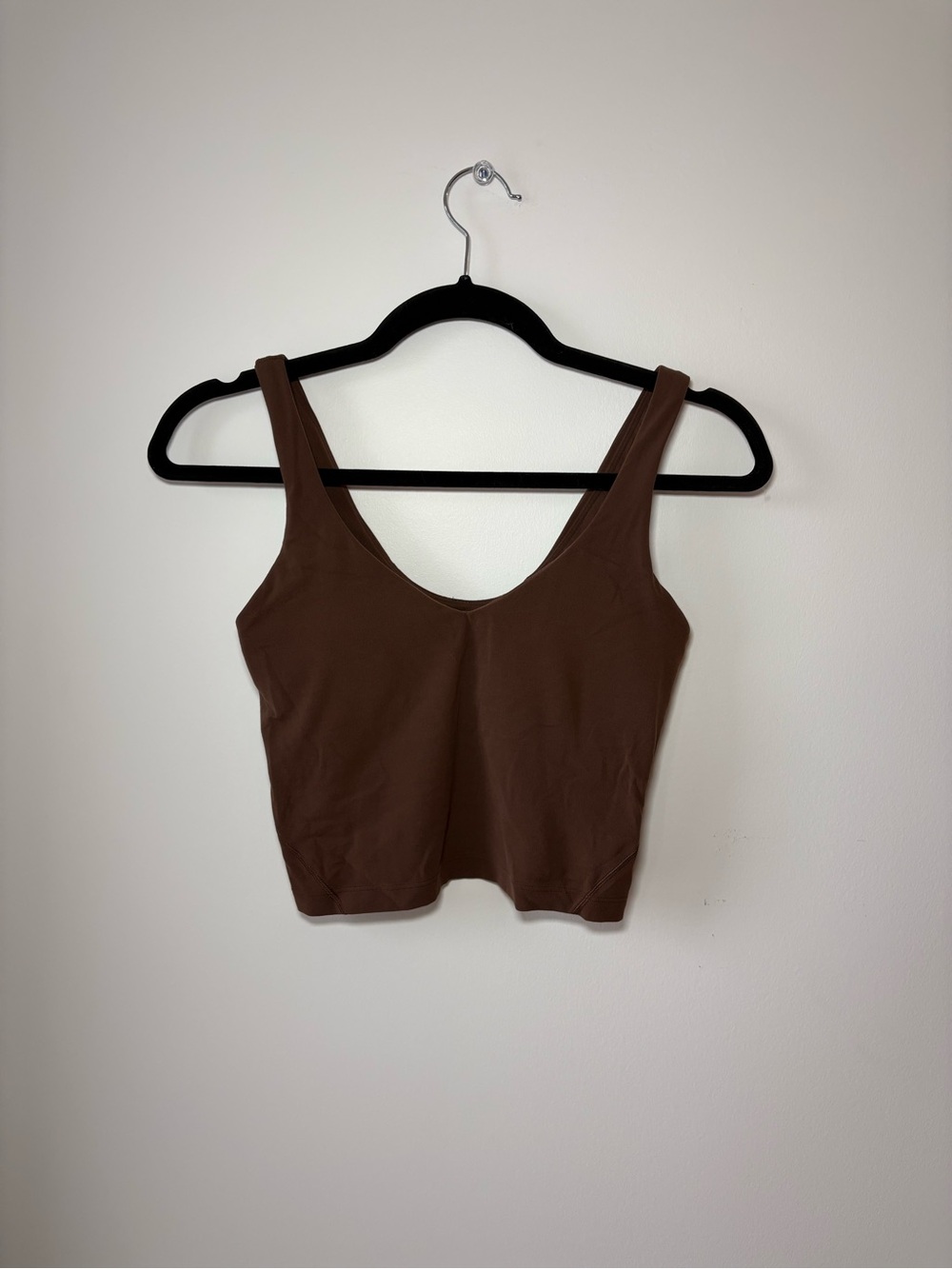 lululemon athletica Brown Scoop Neck Cropped Tank
